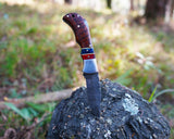 Damascus Folding Knife - Handmade knife - Best for Survival and Camping - Comes with the sheath