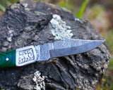 Handmade Damascus Folding Blade | Best for Hunting | Survival | Camping | Comes with sheath