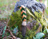 Premium Damascus Folding Knife - Sharp Blade pocket knife - Best for Camping and Hunting - Comes with the sheath