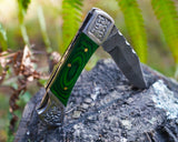 Handmade Damascus Folding Blade | Best for Hunting | Survival | Camping | Comes with sheath