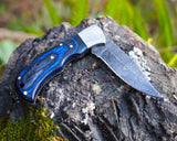 Handmade Damascus Folding Knife | Hunting, Camping & Survival Blade | Best for Hunting and Survival