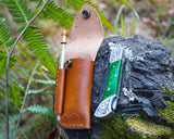Handmade Damascus Folding Blade | Best for Hunting | Survival | Camping | Comes with sheath