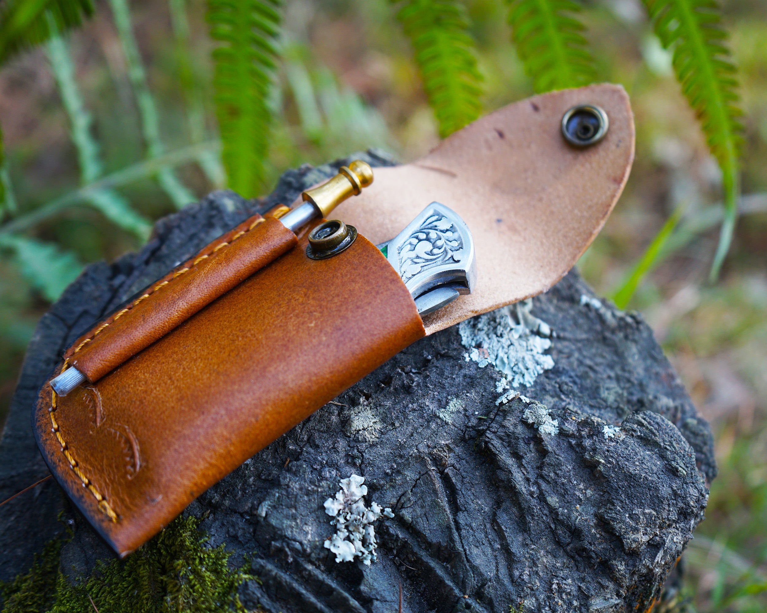 Handmade Damascus Folding Blade | Best for Hunting | Survival | Camping | Comes with sheath