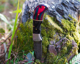 Damascus Folding Knife with best hunting potential - Premium Damascus - Comes with Sheath
