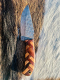 Handmade Premium Damascus Fixed Blade - Comes with Sheath - Best for Hunting and Camping