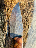 Handmade Premium Damascus Fixed Blade - Comes with Sheath - Best for Hunting and Camping