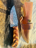 Handmade Premium Damascus Fixed Blade - Comes with Sheath - Best for Hunting and Camping