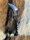 Karambit Railroad Spike Knife - Best Handmade Spike Knife for Hunting - Carbon handle