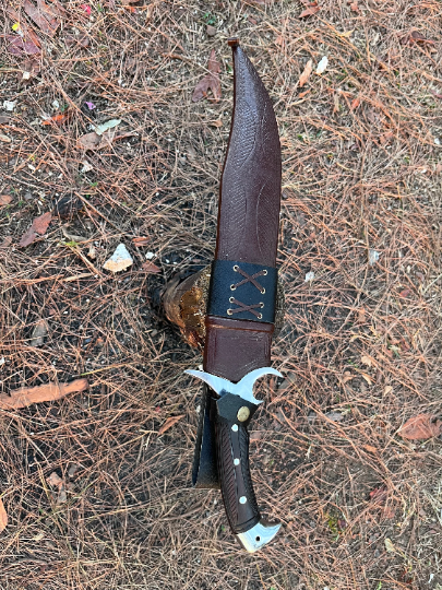 Hand forged 13 inch bowie knife | Highly Graded Carbon Steel | Machete Survival Tools | Full Tang Using knife | Balanced Water Tempered