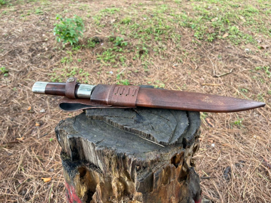 13 inch Seax Knife, Hand Forged Bushcraft knife, Jeep Leaf Spring Fixed Blade knife, Hunting knives, using Seax Sword, Jungle knife