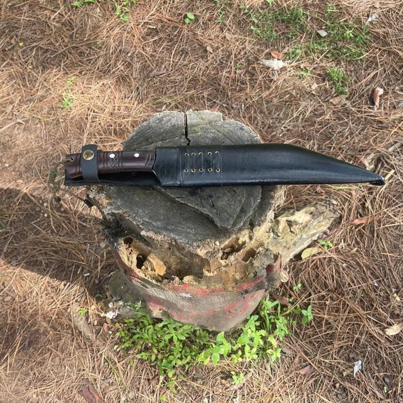 12 inch Hand Forged Hunting Seax Viking knife | Full Tang Balance tempered Survival Tools | Blade From Nepal