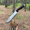 11" Hand forged Seax Knife, Viking Dagger Knives, Survival Fixed blade Knife, Hunting Strong Ready to use blade, Jeep leaf spring blade