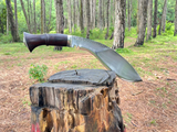 12.5 inch Flat belly Bhojpuri Khukuri , Historical Mirror polished kukri , Hand Forged Knife, Spring Leaf blade Ready to use kukri knife,