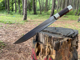 13 inch Seax Knife, Hand Forged Bushcraft knife, Jeep Leaf Spring Fixed Blade knife, Hunting knives, using Seax Sword, Jungle knife