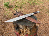 13 inch Seax Knife, Hand Forged Bushcraft knife, Jeep Leaf Spring Fixed Blade knife, Hunting knives, using Seax Sword, Jungle knife