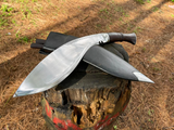 12.5 inch Flat belly Bhojpuri Khukuri , Historical Mirror polished kukri , Hand Forged Knife, Spring Leaf blade Ready to use kukri knife,