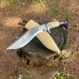 Detail of Cho notch and blade thickness of 8‑inch 5160 steel kukri