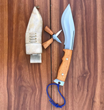 Tactical hand forged Kukri Knife, Handmade Carbon Steel knife, Tactical khukuri knife with beautiful Rosewood Handle |