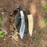 Detail of Cho notch and blade thickness of 8‑inch 5160 steel gurkha  kukri