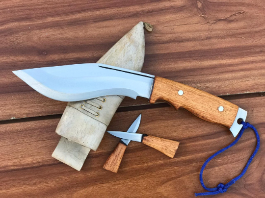 Tactical hand forged Kukri Knife, Handmade Carbon Steel knife, Tactical khukuri knife with beautiful Rosewood Handle |