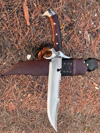 Hand forged 13 inch bowie knife | Highly Graded Carbon Steel | Machete Survival Tools | Full Tang Using knife | Balanced Water Tempered