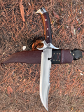 Hand forged 13 inch bowie knife | Highly Graded Carbon Steel | Machete Survival Tools | Full Tang Using knife | Balanced Water Tempered