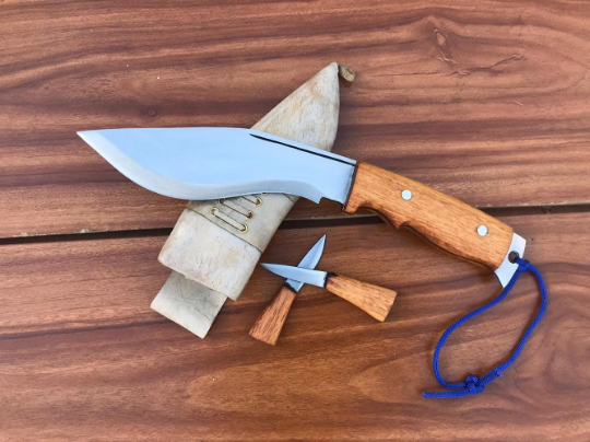 Tactical hand forged Kukri Knife, Handmade Carbon Steel knife, Tactical khukuri knife with beautiful Rosewood Handle |