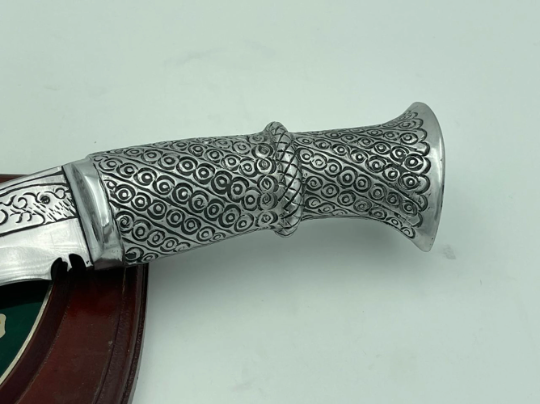 Nepalese blacksmith hand-forged kukri with brass handle