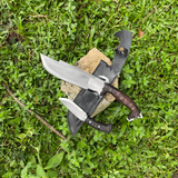 bajyu handmade machete and small machete with its black leather sheath used for easy and heavy task like camping, chopping woods.