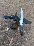 13 inch Handforged Machete Full Tang blade | Truck Leaf Spring Balanced Survival Tools | Bowie knife | Ready to use blade