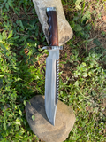 12 inch Rescue Rambo knife, cleaver machete, Balance oil tempered, Ready to use hand forged knives, Fixed blade knife, Gift for Him