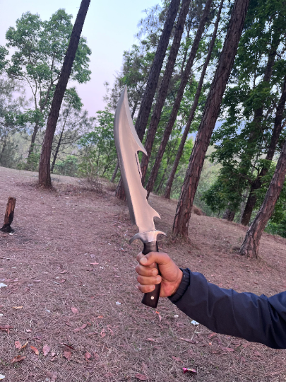 13 inch Handforged Machete Full Tang blade | Truck Leaf Spring Balanced Survival Tools | Bowie knife | Ready to use blade