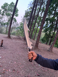 13 inch Handforged Machete Full Tang blade | Truck Leaf Spring Balanced Survival Tools | Bowie knife | Ready to use blade