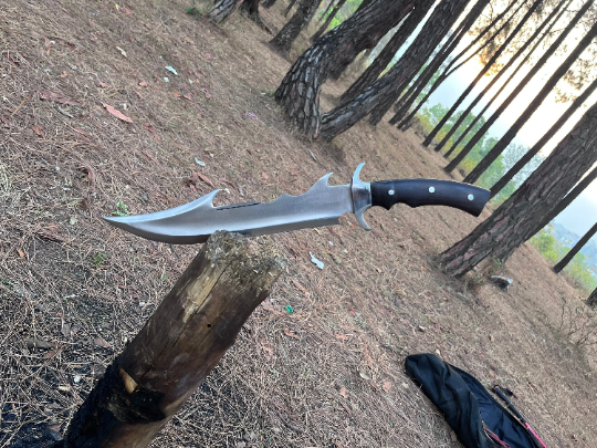 13 inch Handforged Machete Full Tang blade | Truck Leaf Spring Balanced Survival Tools | Bowie knife | Ready to use blade