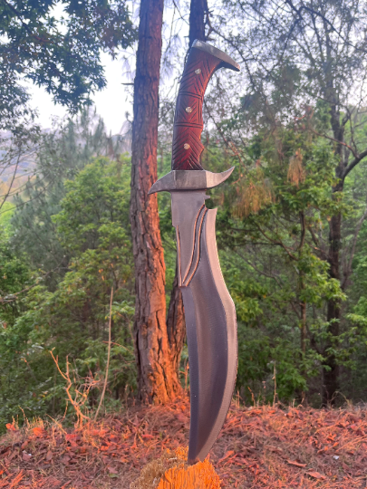 13 inch Hand forged Bowie knife | Highly Graded Carbon Steel Tactical knife | Bushcraft Knife | Balanced Water Tempered | Gift for him