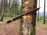 13 inch Seax Knife, Hand Forged Bushcraft knife, Jeep Leaf Spring Fixed Blade knife, Hunting knives, using Seax Sword, Jungle knife