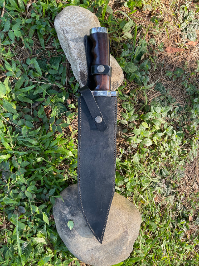 12 inch Rescue Rambo knife, cleaver machete, Balance oil tempered, Ready to use hand forged knives, Fixed blade knife, Gift for Him