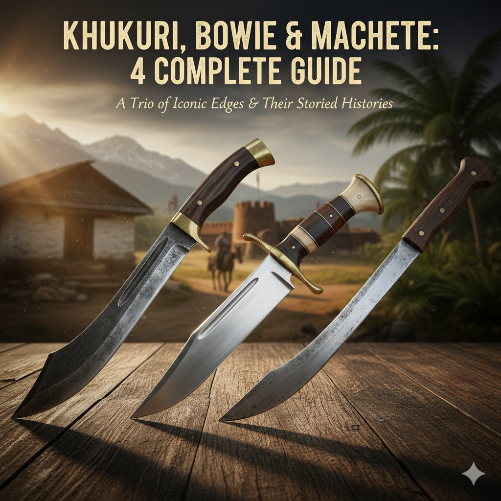 Knife Comparison: Khukuri, Bowie & Machete | History, Uses & Differences