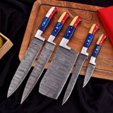Hand Craft Damascus Steel Chef Knife Set – Professional Kitchen Knives Cutlery