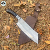 10.5 inches Custom Chef knife, Hand forged Bowie Knife, 5160 leaf spring Knife, Balance water tempered, Ready to use