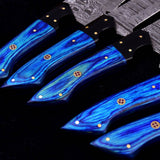 HANDMADE DAMASCUS STEEL CHEF KNIFE SET KITCHEN KNIVES CHEF SET full tang