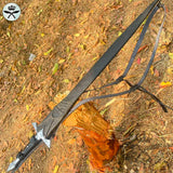 29-Inch Hand-Forged Viking Sword: Full Tang Handmade Sword, Ready-to-Use Long Blade | Special Anniversary Gifts for husband