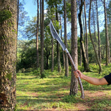 Handmade Custom Survival knife Axe | Handforged Viking Axe | Ready To Use Full tang Axe | Long Woodcutting Viking Axe