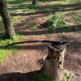 Handmade Custom Survival knife Axe | Handforged Viking Axe | Ready To Use Full tang Axe | Long Woodcutting Viking Axe