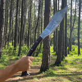 Handmade Viking Machete Axe Blade | Hand forged in Nepal, 5160 leaf spring, Full tang blade, Balance water tempered, Sharpen Ready to use