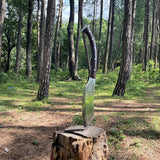 Handmade Viking Machete Axe Blade | Hand forged in Nepal, 5160 leaf spring, Full tang blade, Balance water tempered, Sharpen Ready to use