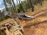 12 inch Hand forged Bushcraft Knife, Hand forged Bushcraft Knife, 5160 leaf spring Khukuri, Balance water tempered, Ready to use,