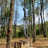 12 inch Hand forged Bushcraft Knife, Hand forged Bushcraft Knife, 5160 leaf spring Khukuri, Balance water tempered, Ready to use,