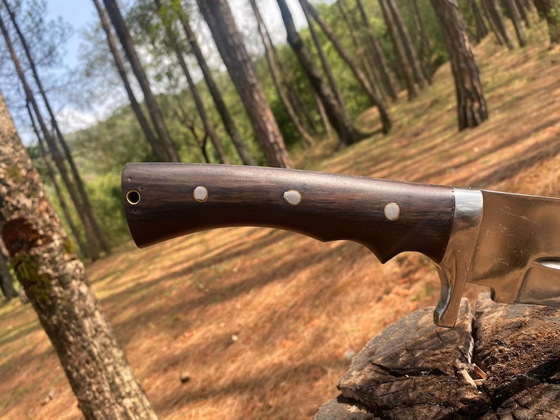 12 inch Hand forged Bushcraft Knife, Hand forged Bushcraft Knife, 5160 ...