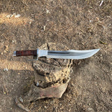 15 inches Blade Bowie knife, Hand forged Bushcraft Knife, 5160 leaf spring Khukuri, Balance water tempered, Sharpen, Ready to use,